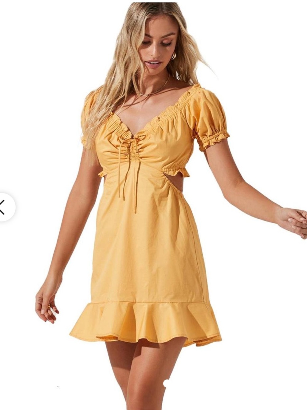 ASTR The Label Women's Yellow and Orange Dress